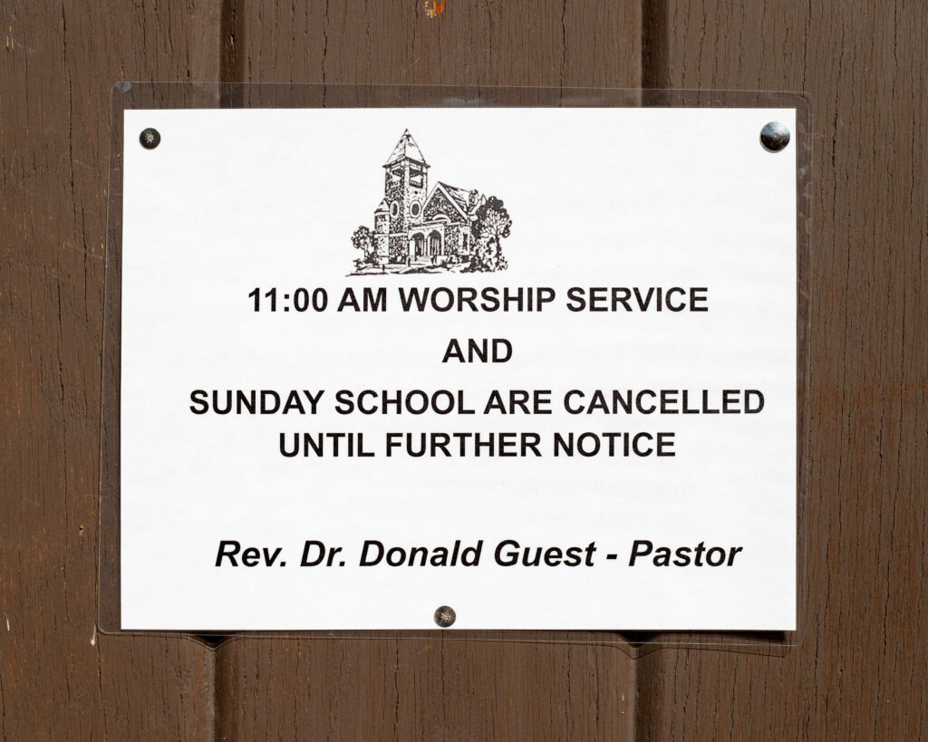 COVID 19 Closure Sign Chicago 2020 Epworth United Methodist Church 3152 - Anchoring Truths COVID 19 Closure Sign Chicago 2020 Epworth United Methodist Church 3152